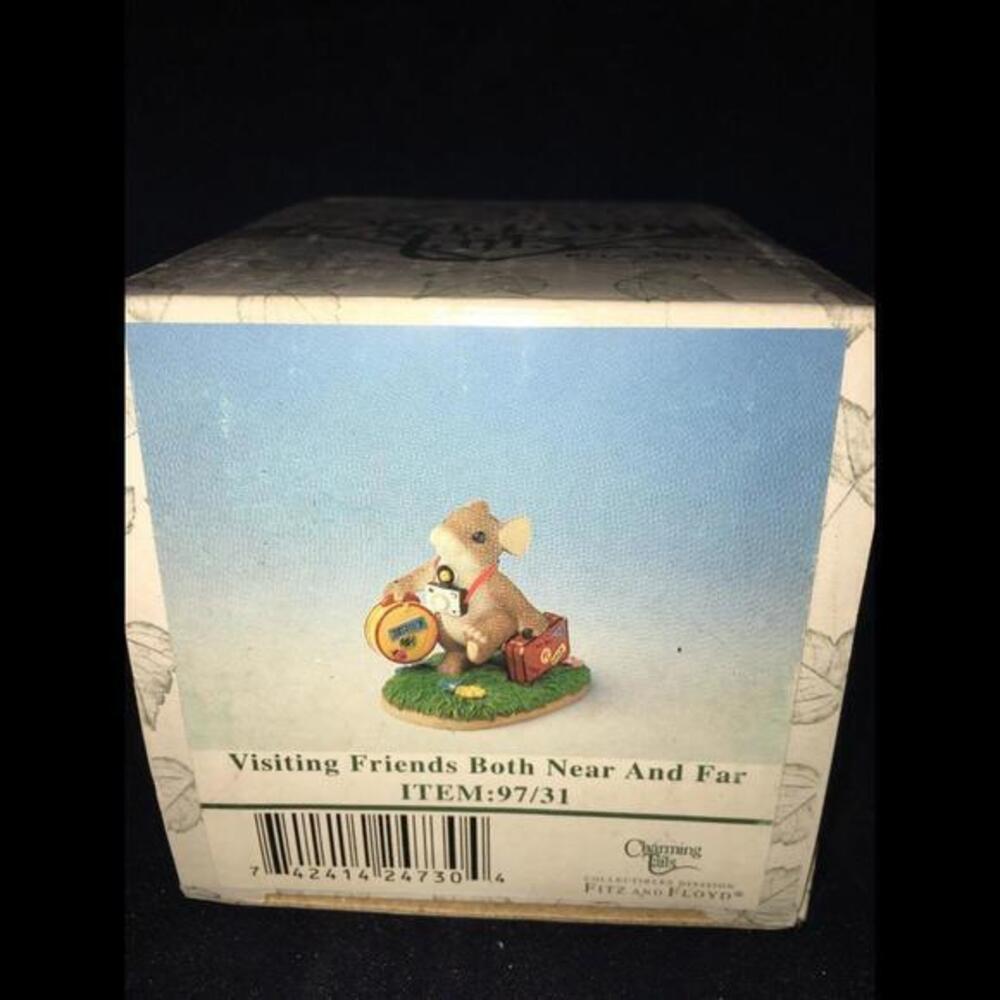Fitz and Floyd Charming Tails Mice Figurine Visiting Friends Both Near And Far